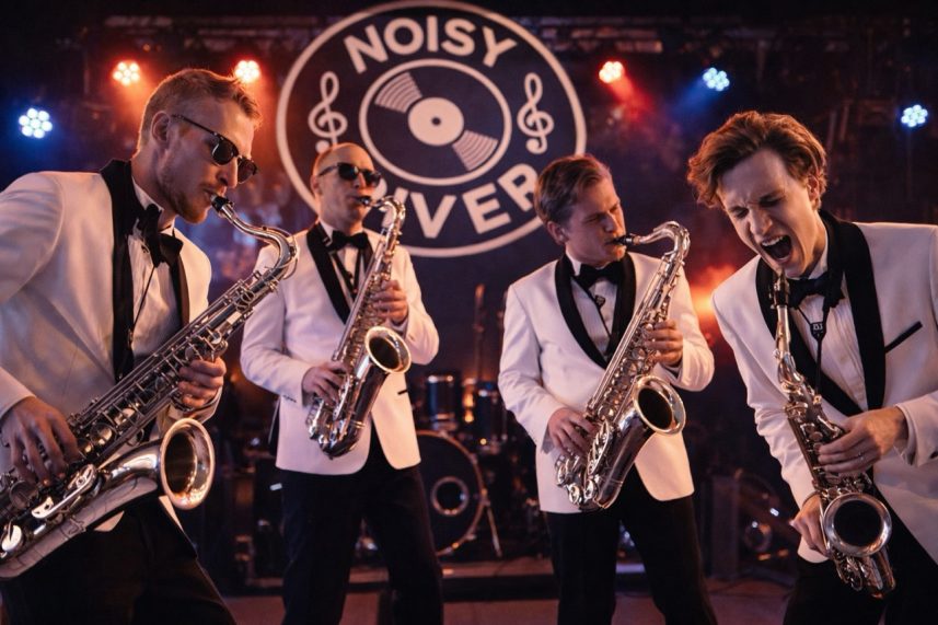 2x2 Saxophone Quartet на сцене ресторана Noisy River в Санкт-Петербурге, концерт живой музыки